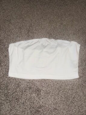SHEIN White Strapless Tube Top